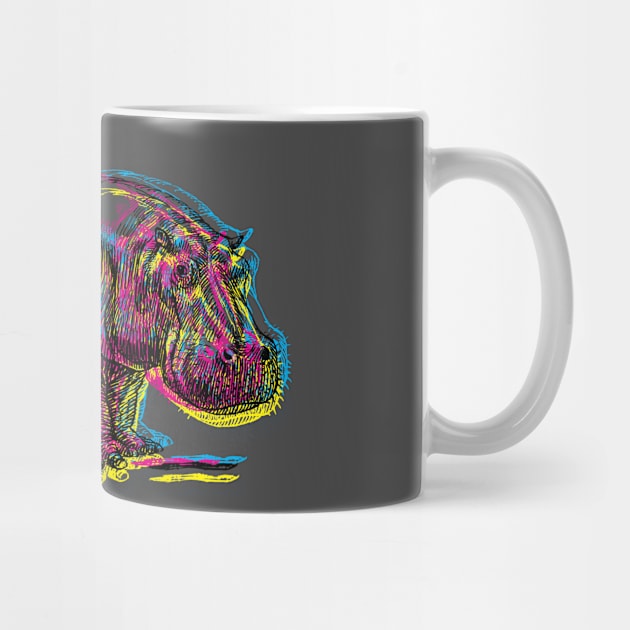 CMYK Hippo by The Skipper Store